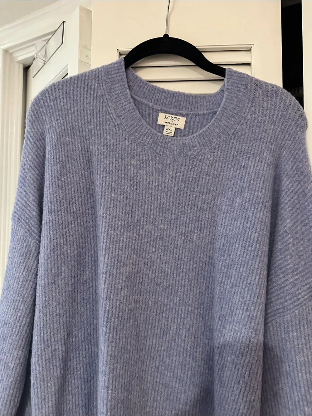 J. Crew Lavender Crewneck Ribbed Sweater